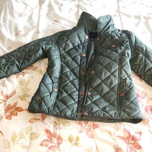 Girls M(8-10) Tommy Hilfiger Green Quilted Jacket